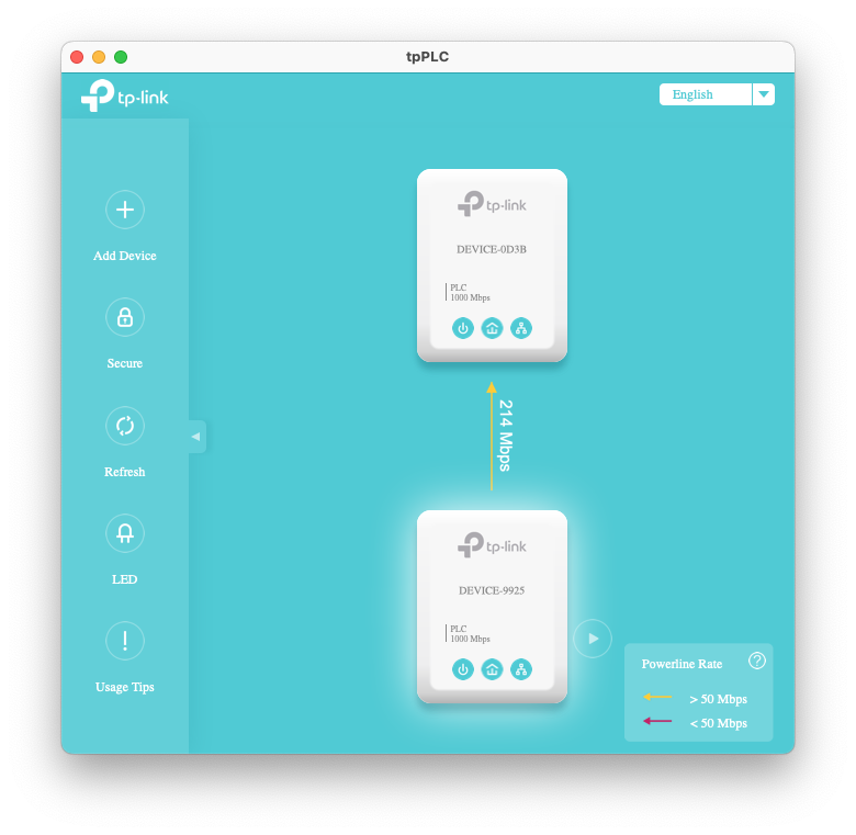 Screenshot of TP-Link’s tpPLC tool